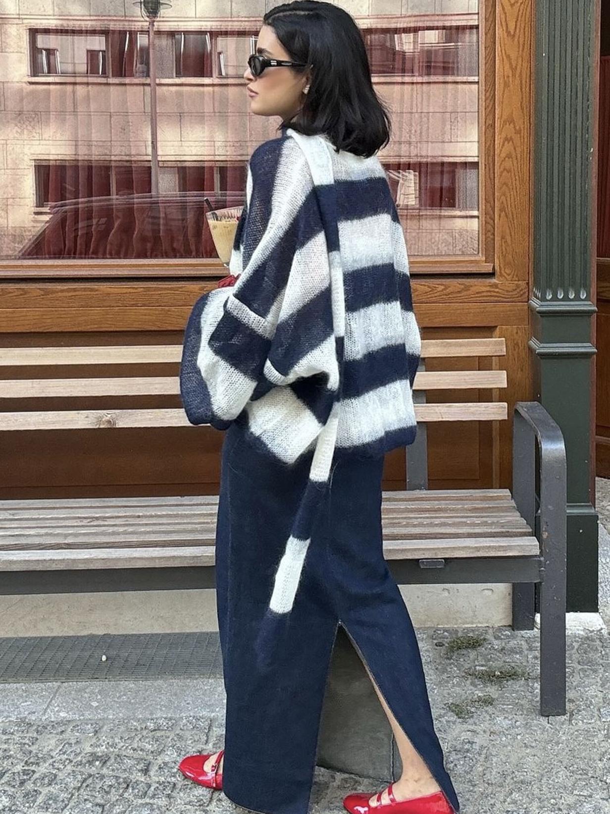 Cozy Striped Knit Cardigan