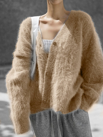 Vegan Knit Cardigan with Long Sleeves