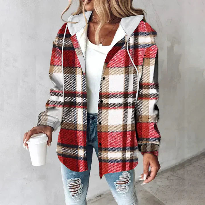 Jemima™ | Women's Buttoned Plaid Jacket