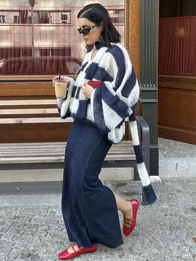 Cozy Striped Knit Cardigan
