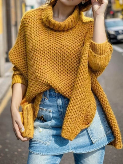 Turtleneck Pullover with Dolman Sleeves