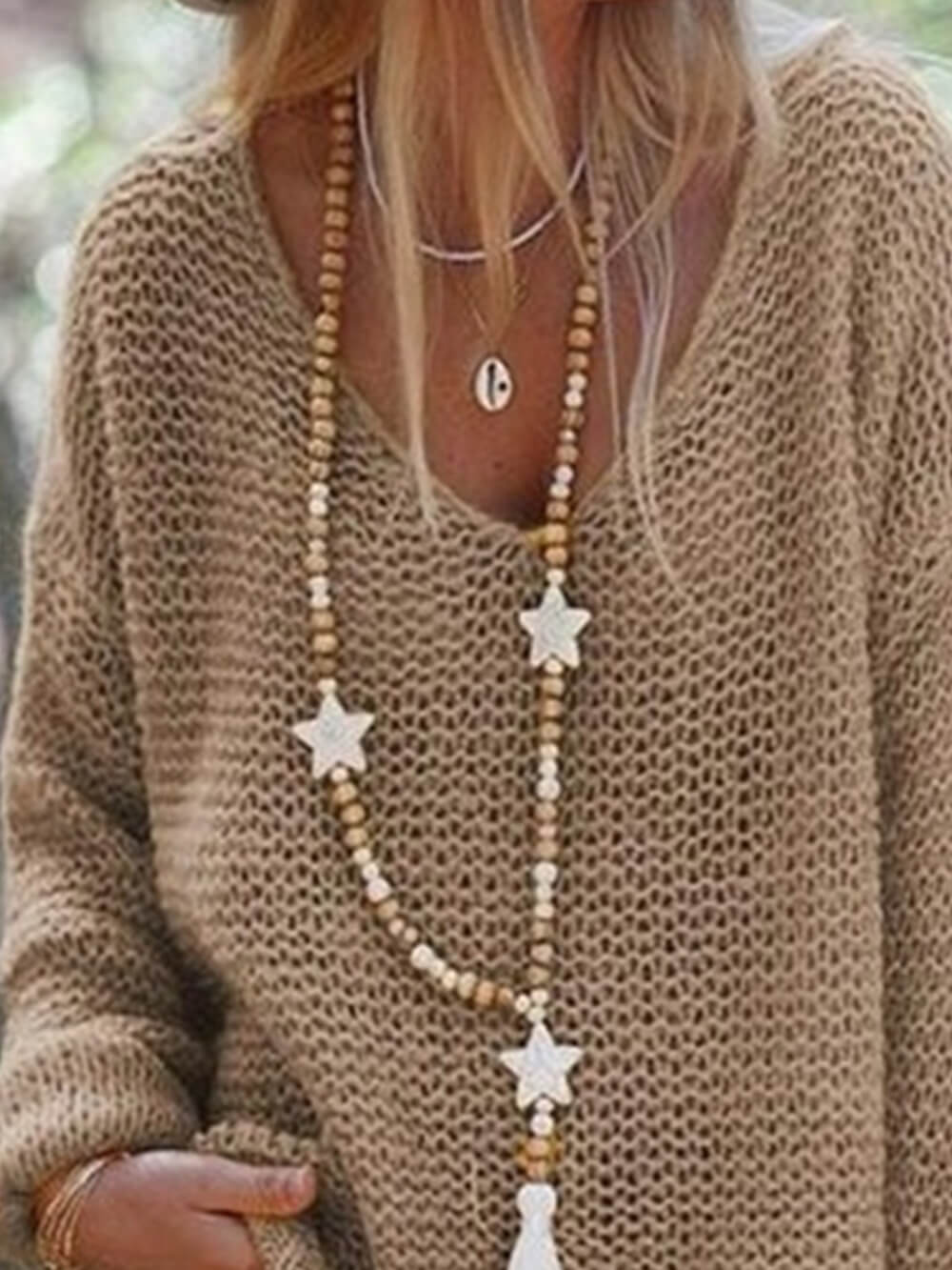 V-Neck Sweater with Long Sleeves