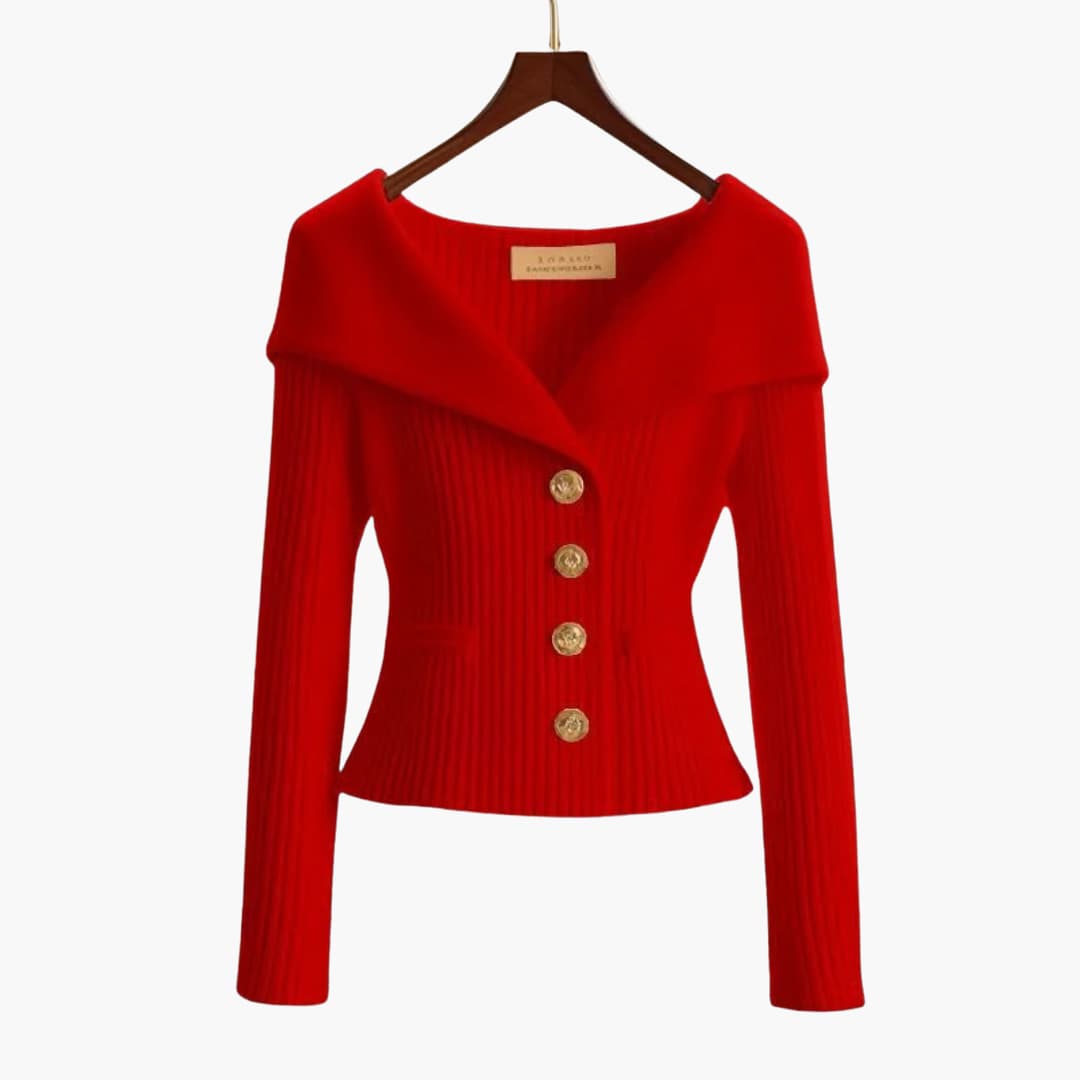 Kenny – Ribbed Button Cardigan