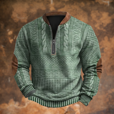 Christopher – Knitted Sweater with Zip Detail