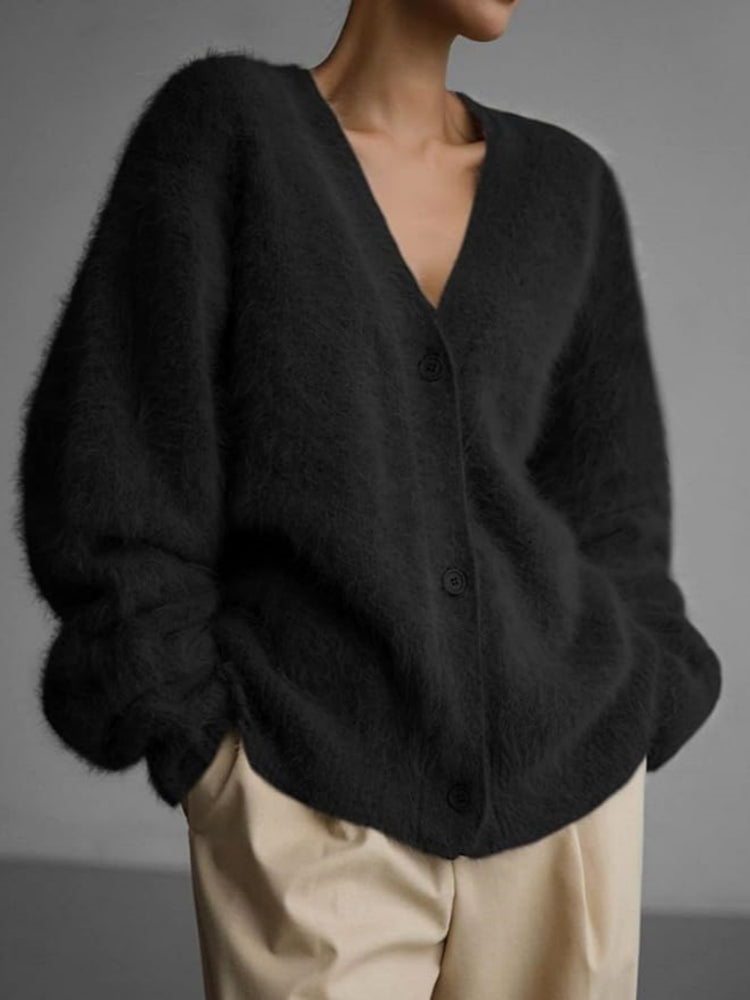 Vegan Knit Cardigan with Long Sleeves