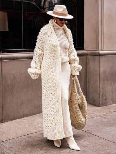 Ivory Keep Me Close Shawl Collar Cardigan