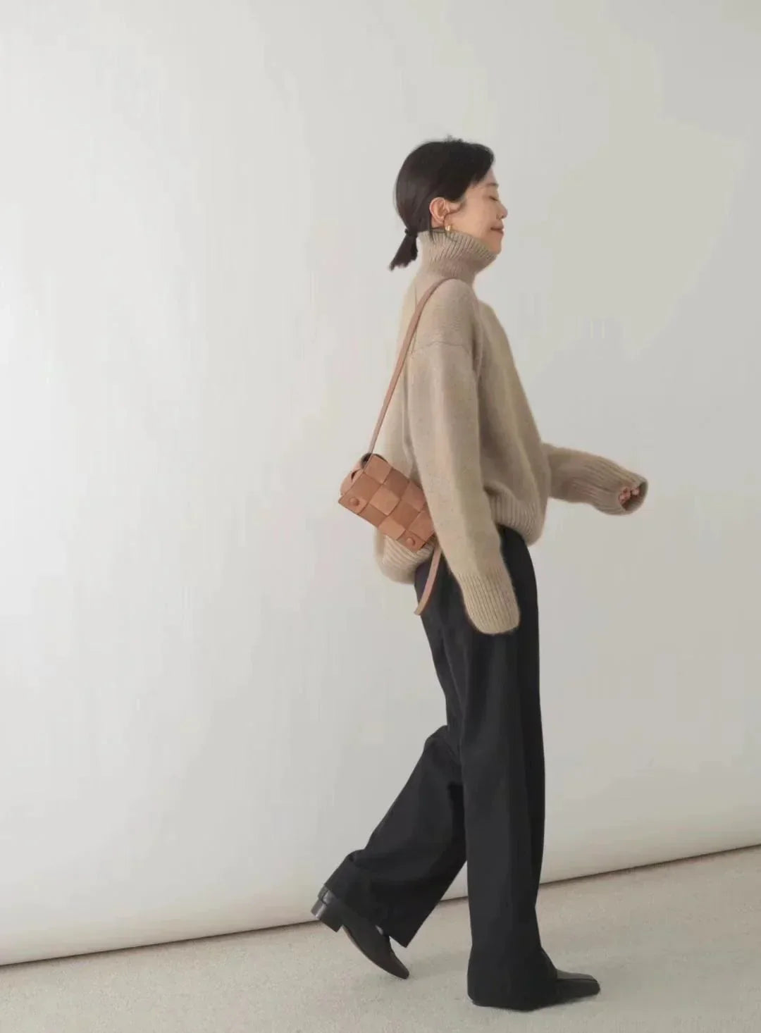 LOTTIE™ | CASHMERE PULLOVER WITH HIGH COLLAR