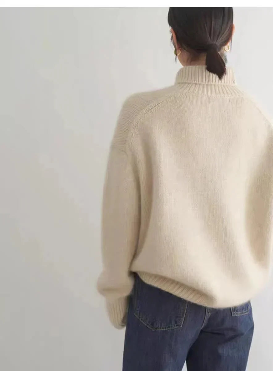 LOTTIE™ | CASHMERE PULLOVER WITH HIGH COLLAR