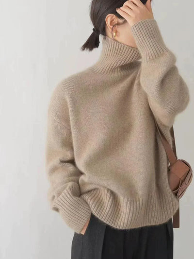 LOTTIE™ | CASHMERE PULLOVER WITH HIGH COLLAR