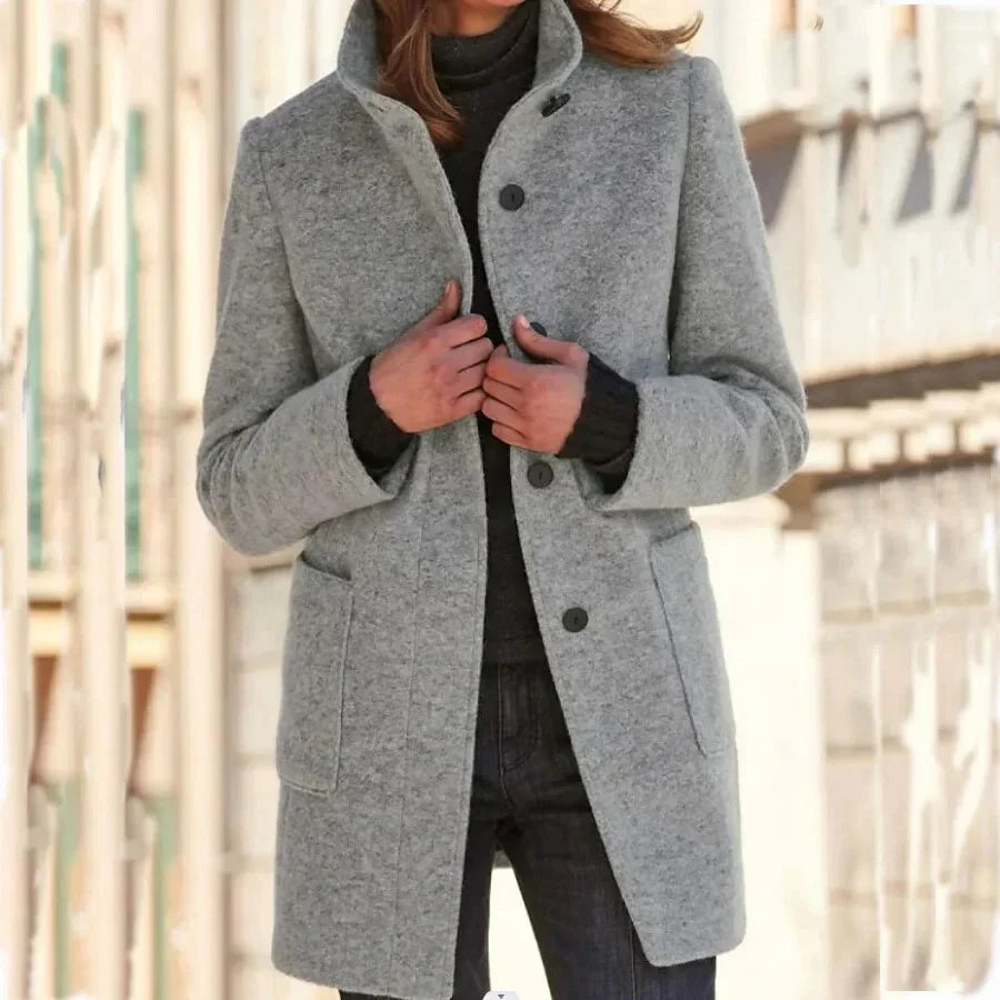 Bronte Coat With Button Closure For Women