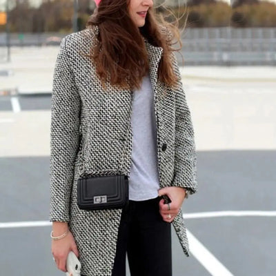 Delphine™ | Elegant Long Wool Coat