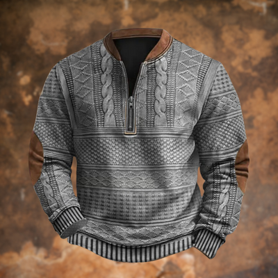 Christopher – Knitted Sweater with Zip Detail