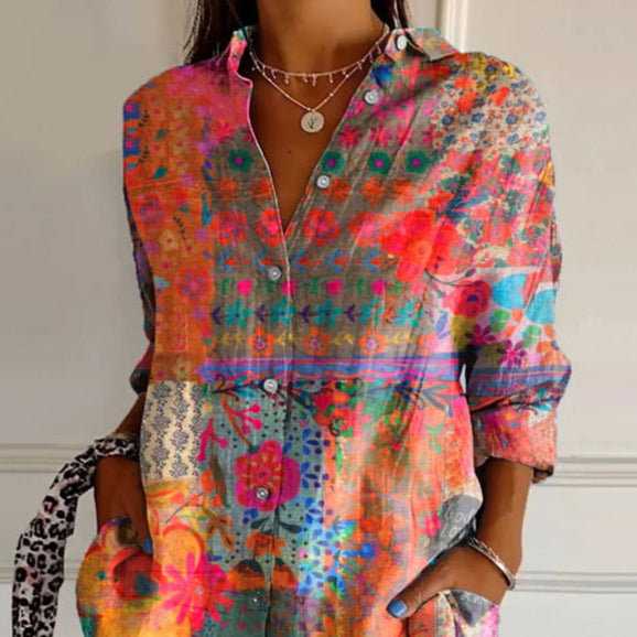 Iva™ | Elegant Floral Print Blouse