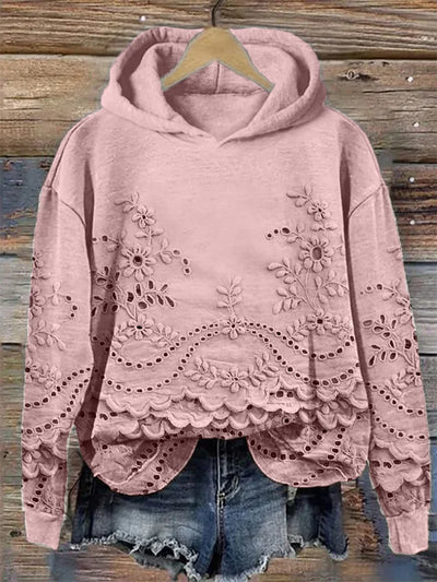 Eastwood and Bloom™ | Amelie – Floral Textured Hoodie