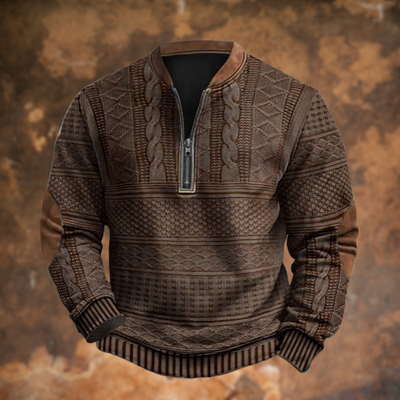 Christopher – Knitted Sweater with Zip Detail