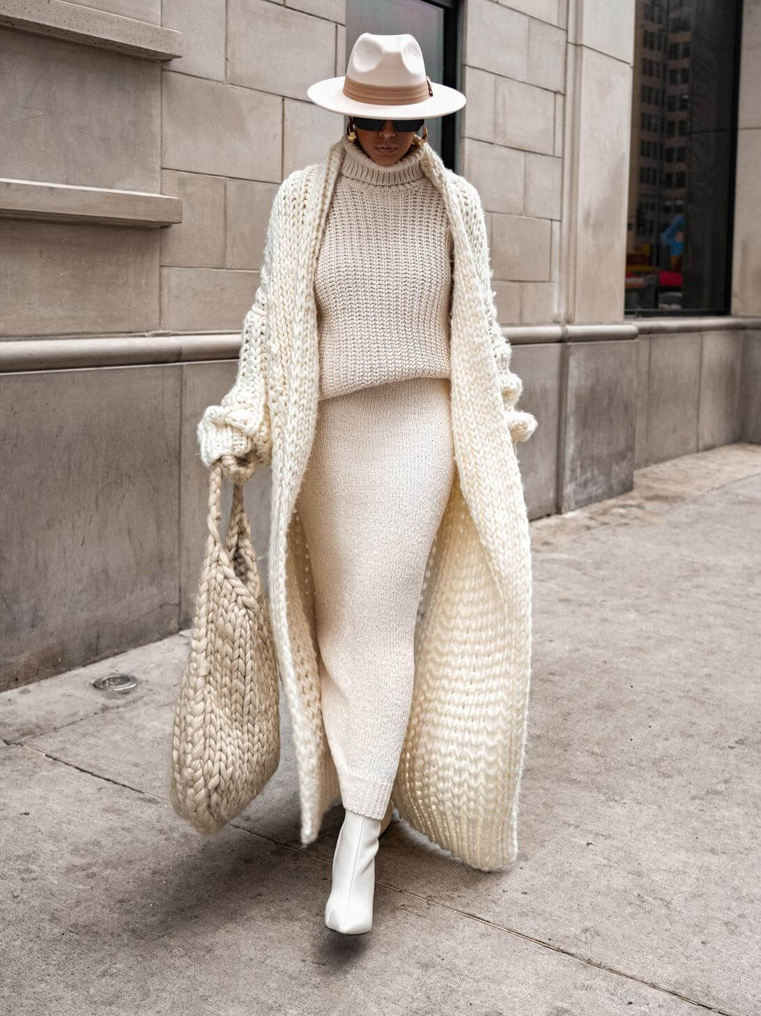 Ivory Keep Me Close Shawl Collar Cardigan