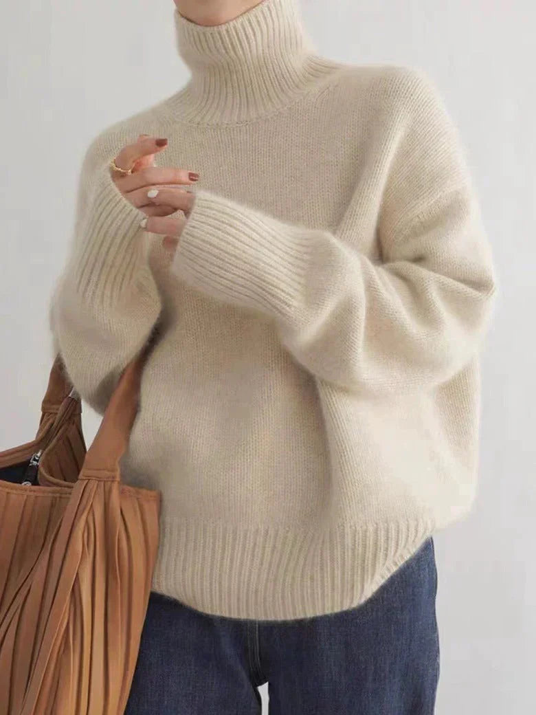 LOTTIE™ | CASHMERE PULLOVER WITH HIGH COLLAR