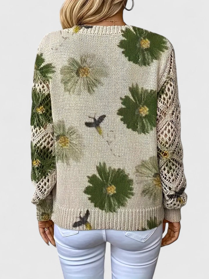 Aurelie | Elegant sweater with floral pattern