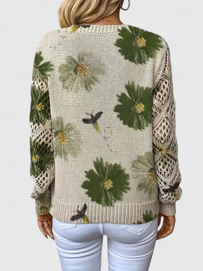 Aurelie | Elegant sweater with floral pattern