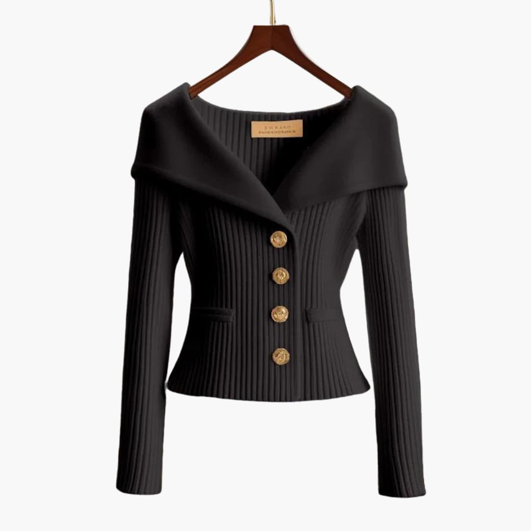 Kenny – Ribbed Button Cardigan