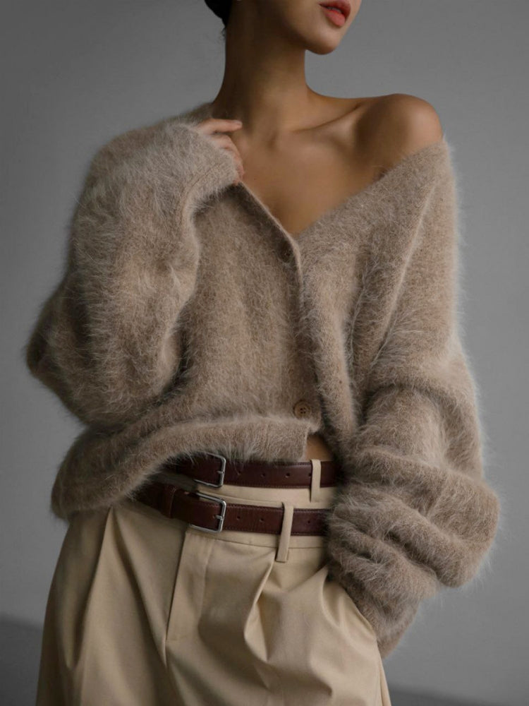 Vegan Knit Cardigan with Long Sleeves