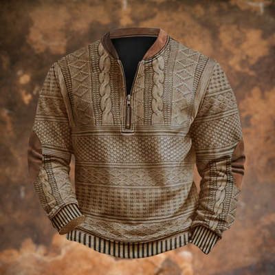 Christopher – Knitted Sweater with Zip Detail