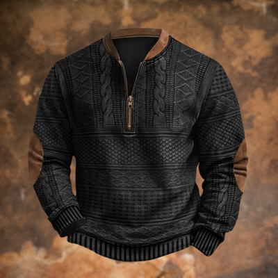 Christopher – Knitted Sweater with Zip Detail