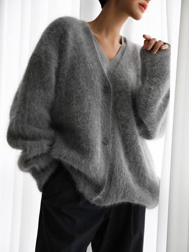 Vegan Knit Cardigan with Long Sleeves