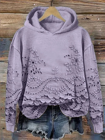 Eastwood and Bloom™ | Amelie – Floral Textured Hoodie