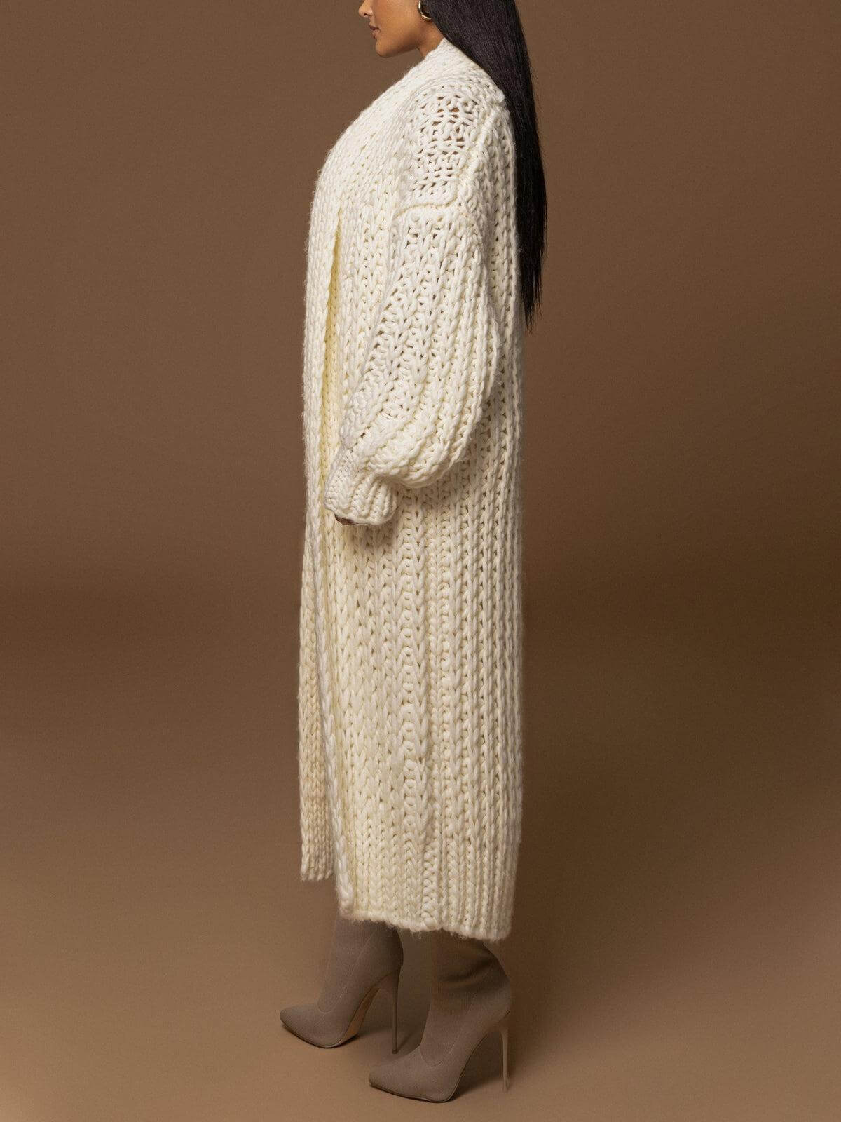 Ivory Keep Me Close Shawl Collar Cardigan