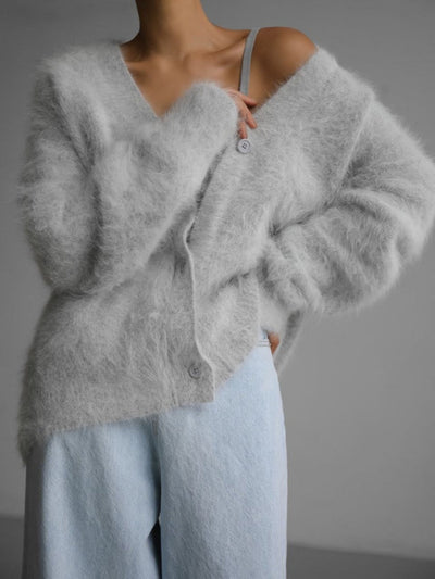 Vegan Knit Cardigan with Long Sleeves
