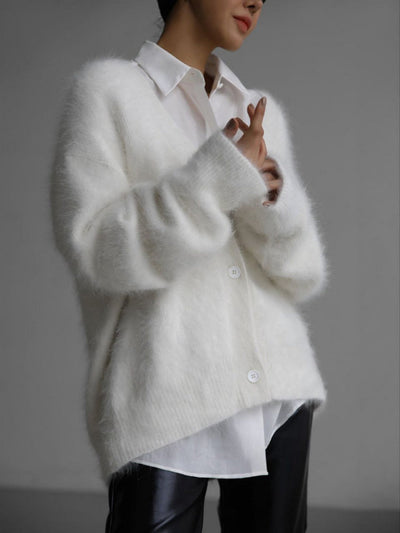 Vegan Knit Cardigan with Long Sleeves