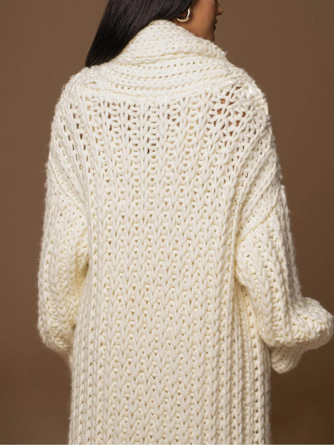 Ivory Keep Me Close Shawl Collar Cardigan