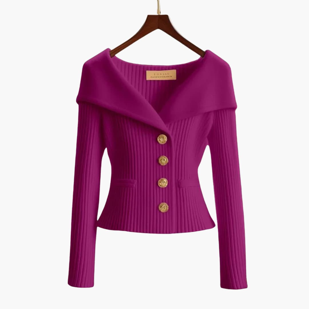 Kenny – Ribbed Button Cardigan