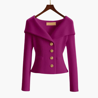 Kenny – Ribbed Button Cardigan