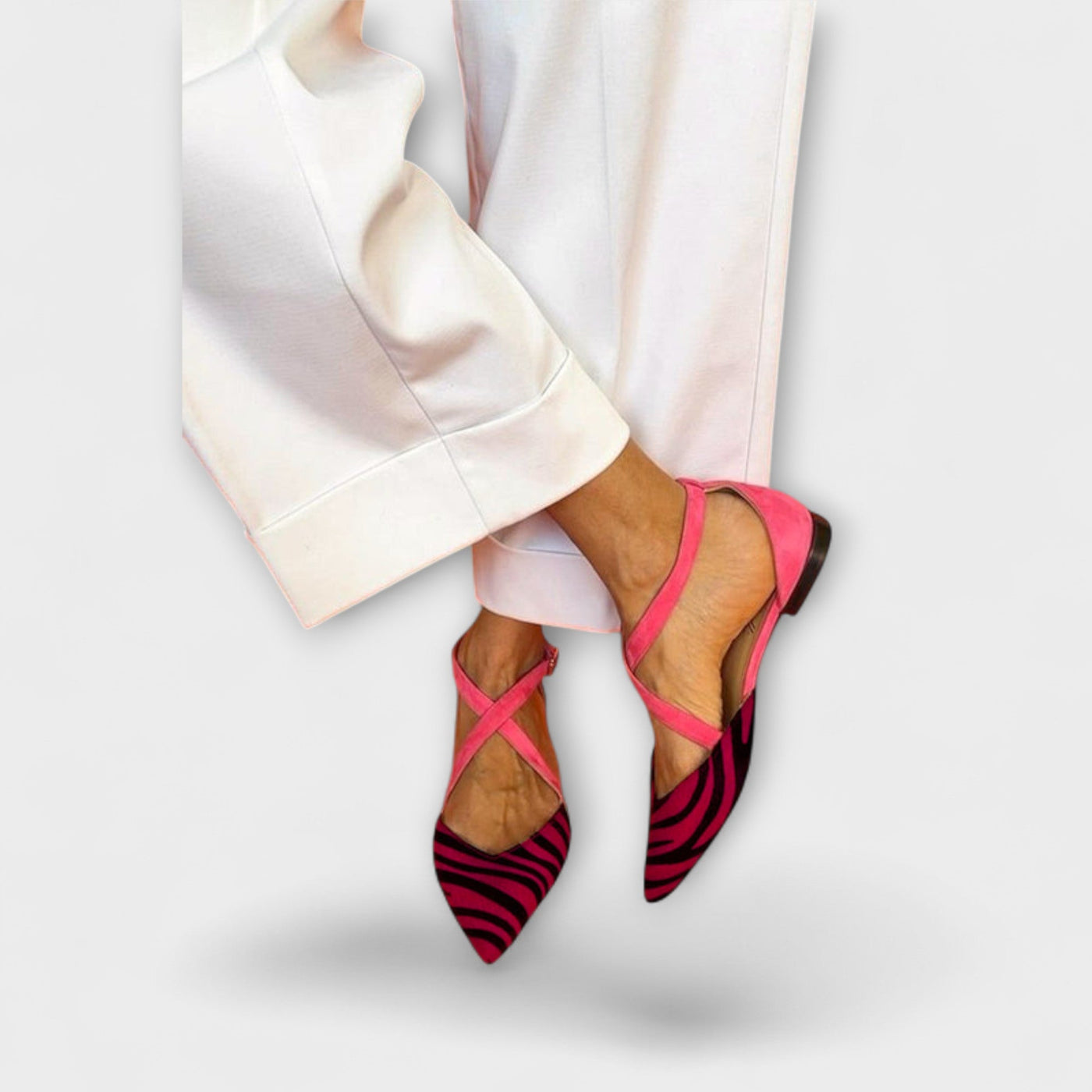 Zarella – Zebra Ballerinas in Pink Power
