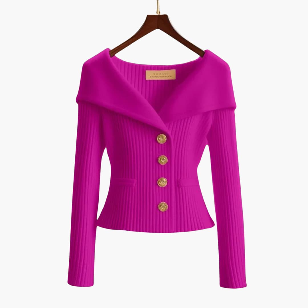 Kenny – Ribbed Button Cardigan