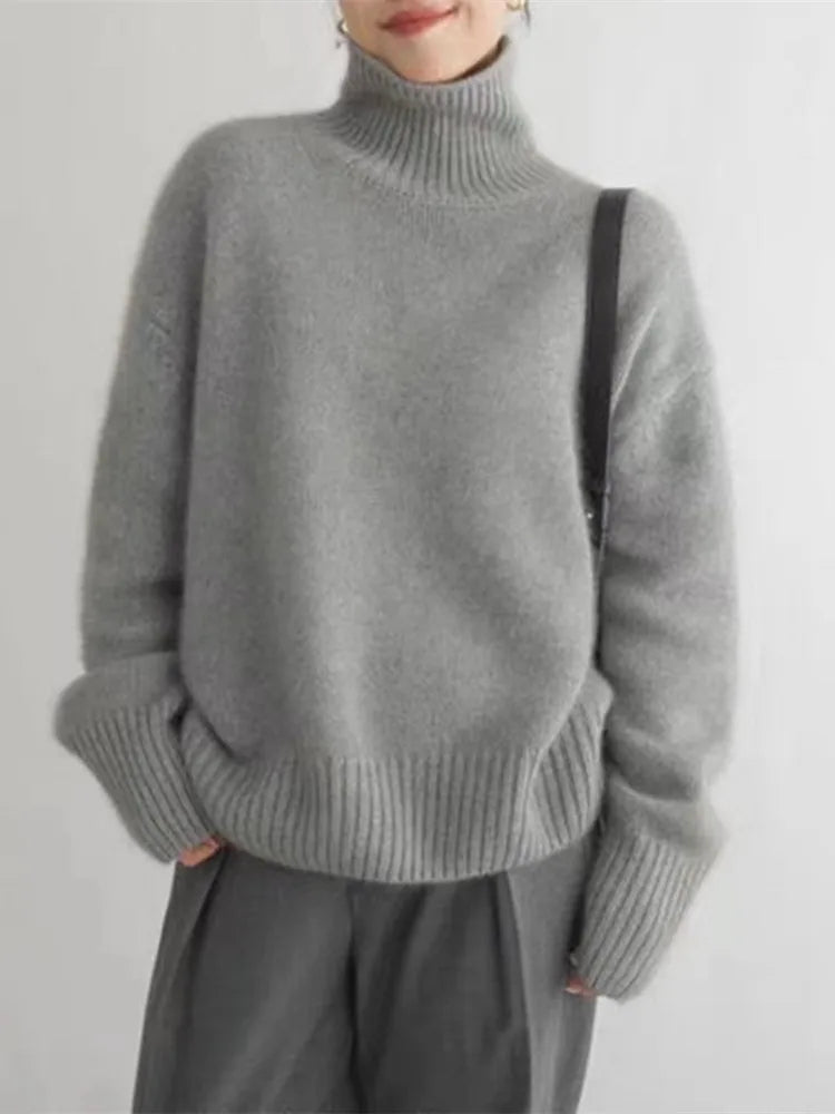 Marie - High Neck Cashmere Sweater