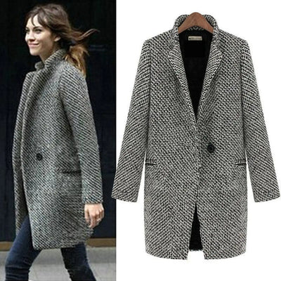 Delphine™ | Elegant Long Wool Coat