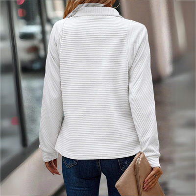 Suzanne™ - Pullover with Half-Zip and Details