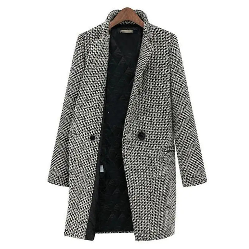 Delphine™ | Elegant Long Wool Coat