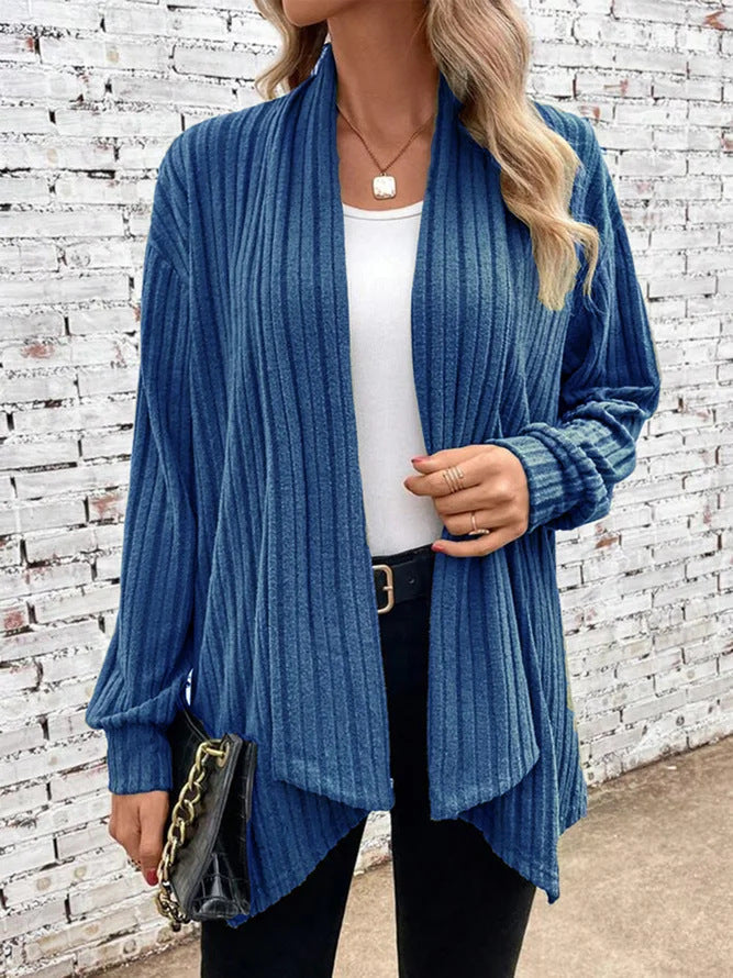 Leah™ - Ribbed Drape Cardigan