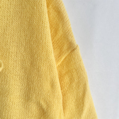 Solid Color Round Neck Lace-Up Cardigan