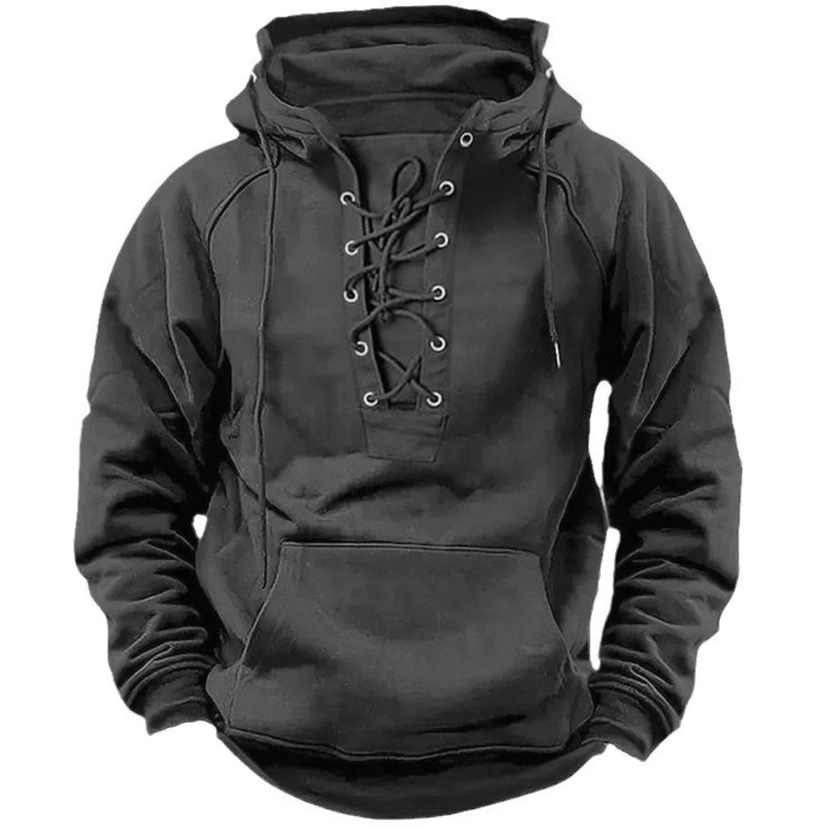 Leon™ – Retro outdoor hoodie with laces, designed for autumn and winter
