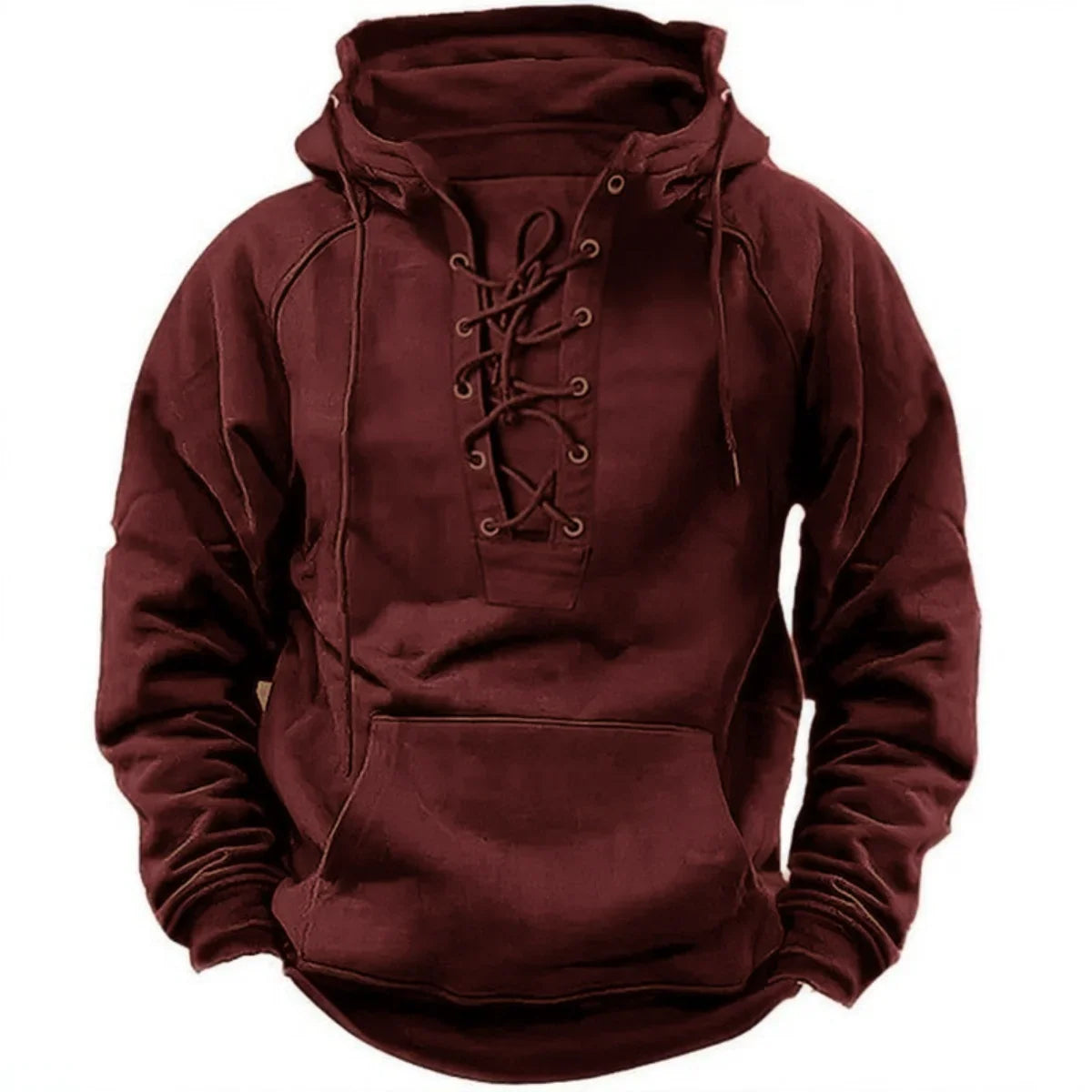 Leon™ – Retro outdoor hoodie with laces, designed for autumn and winter