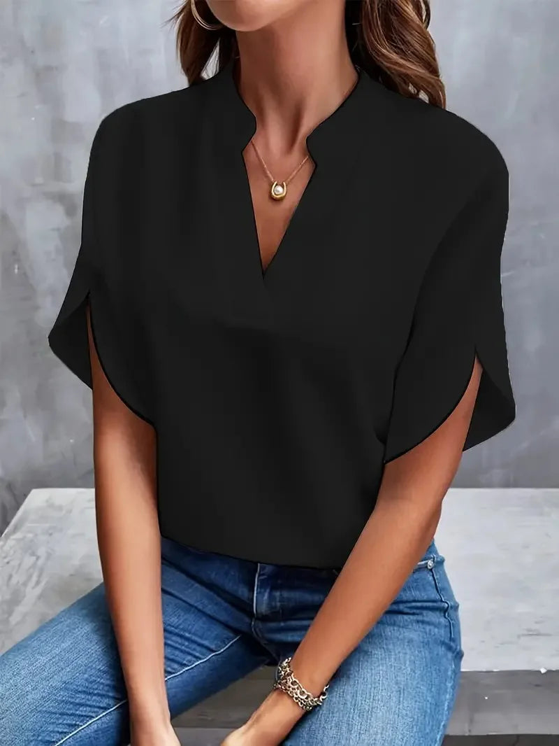Naomi | Stylish V-Neck Flowing Blouse