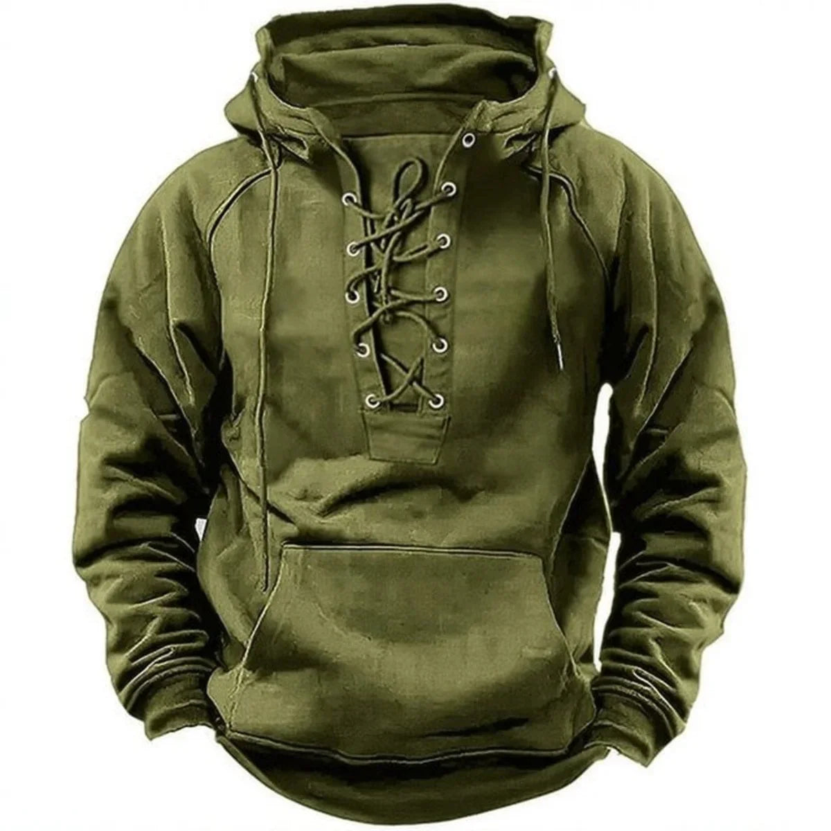 Leon™ – Retro outdoor hoodie with laces, designed for autumn and winter