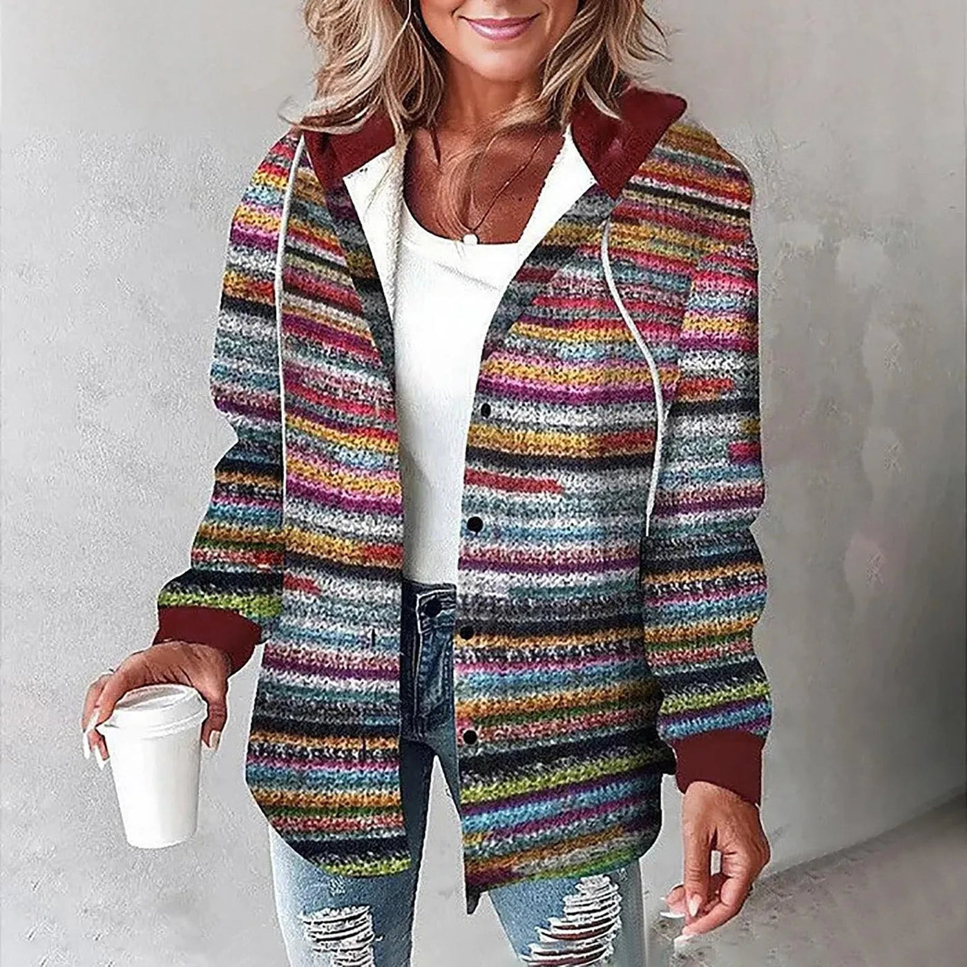 Jemima™ | Women's Buttoned Plaid Jacket