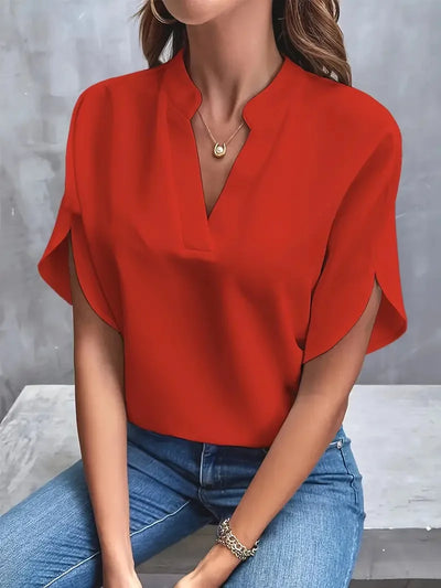 Naomi | Stylish V-Neck Flowing Blouse