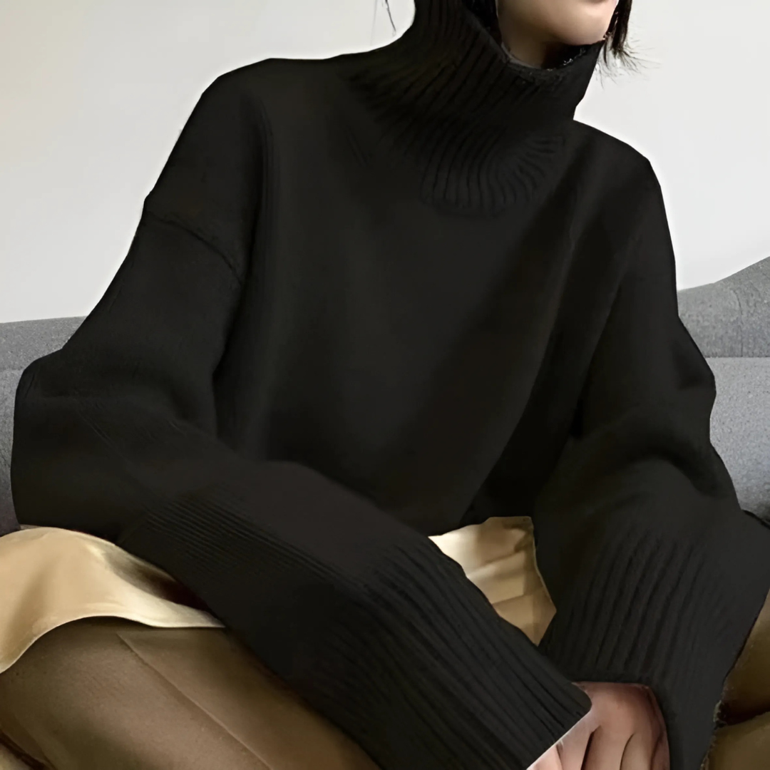 LOTTIE™ | CASHMERE PULLOVER WITH HIGH COLLAR